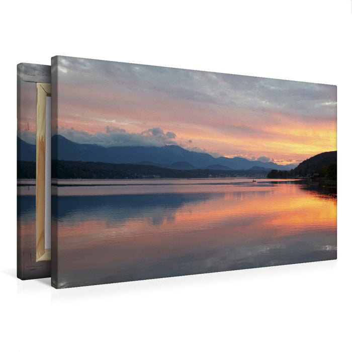 Premium Textil-Leinwand Wörthersee Westufer