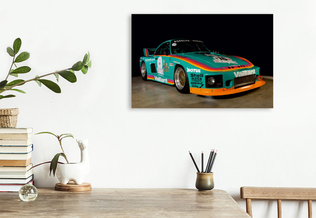 Toile textile premium Toile textile premium 120 cm x 80 cm paysage Un motif du calendrier Racing Legend : La Porsche 635 K2 