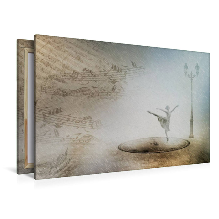 Premium Textil-Leinwand Tanz in der Winternacht