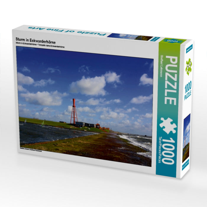 Sturm in Eckwarderhörne 1000 Teile Puzzle quer - CALVENDO Foto-Puzzle'