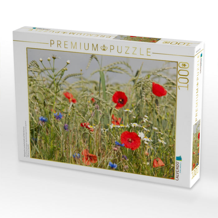 Biologische Landwirtschaft mit Mohnblumen - CALVENDO Foto-Puzzle'