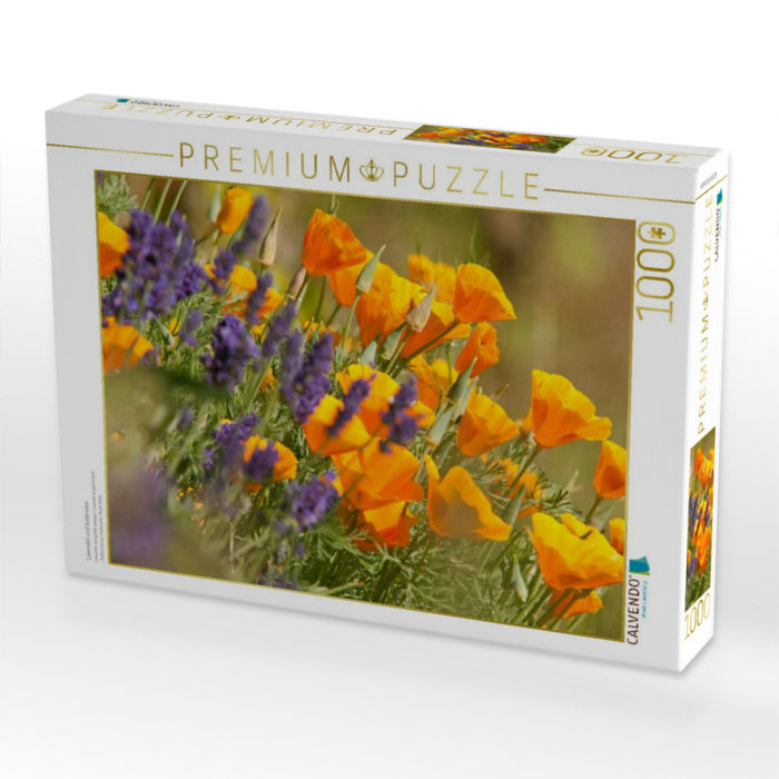 Lavendel und Goldmohn - CALVENDO Foto-Puzzle'