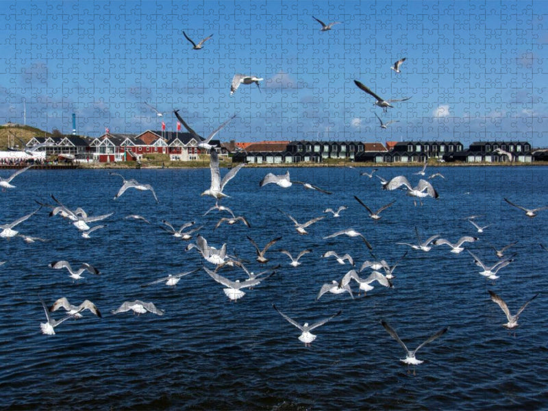 Hafen in Hvide Sande - CALVENDO Foto-Puzzle'