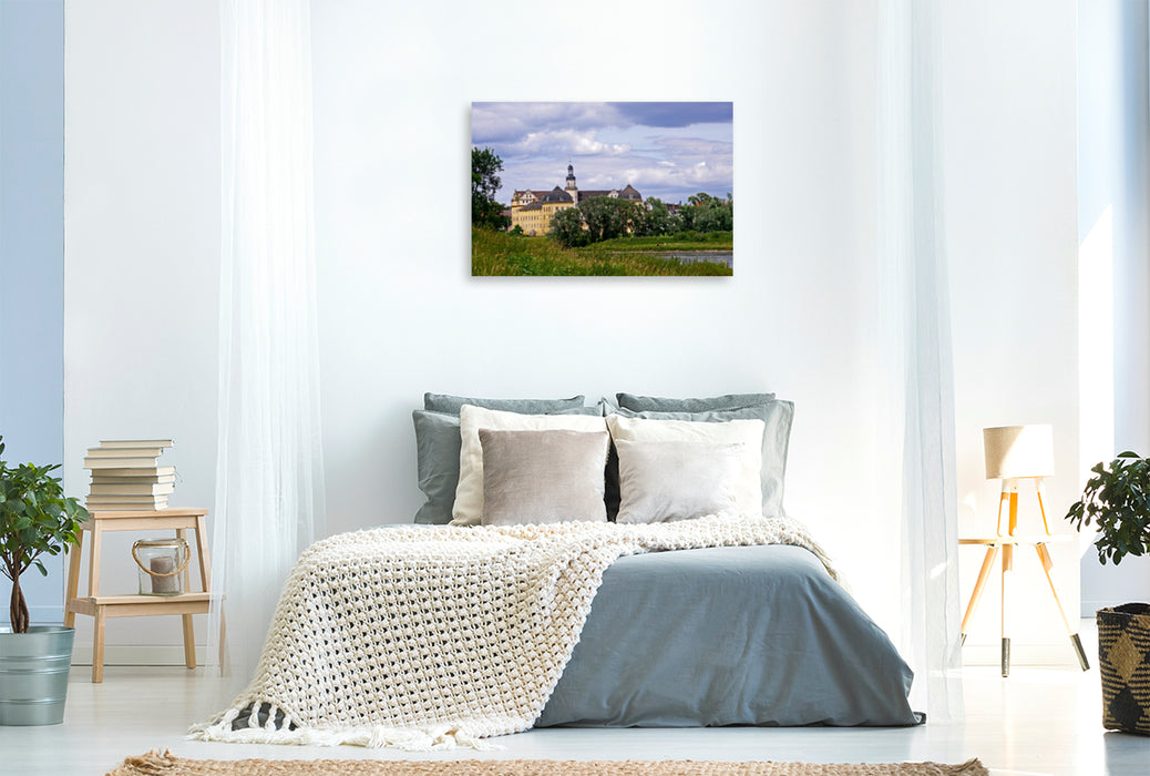 Toile textile haut de gamme Toile textile haut de gamme 120 cm x 80 cm paysage Château de Coswig 