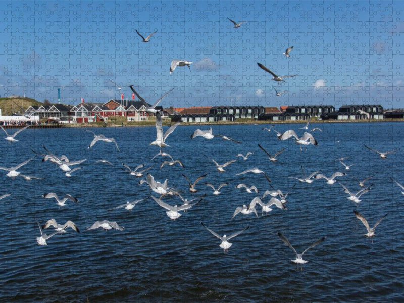 Hafen in Hvide Sande - CALVENDO Foto-Puzzle'