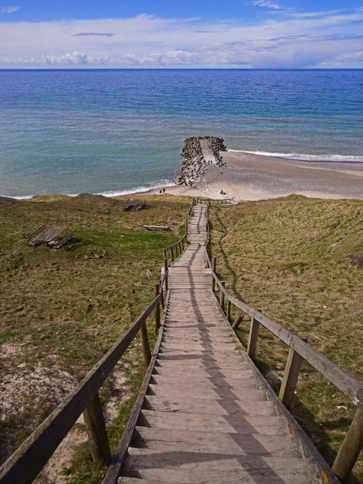 Strand am Leuchtturm Blavandshuk - CALVENDO Foto-Puzzle'