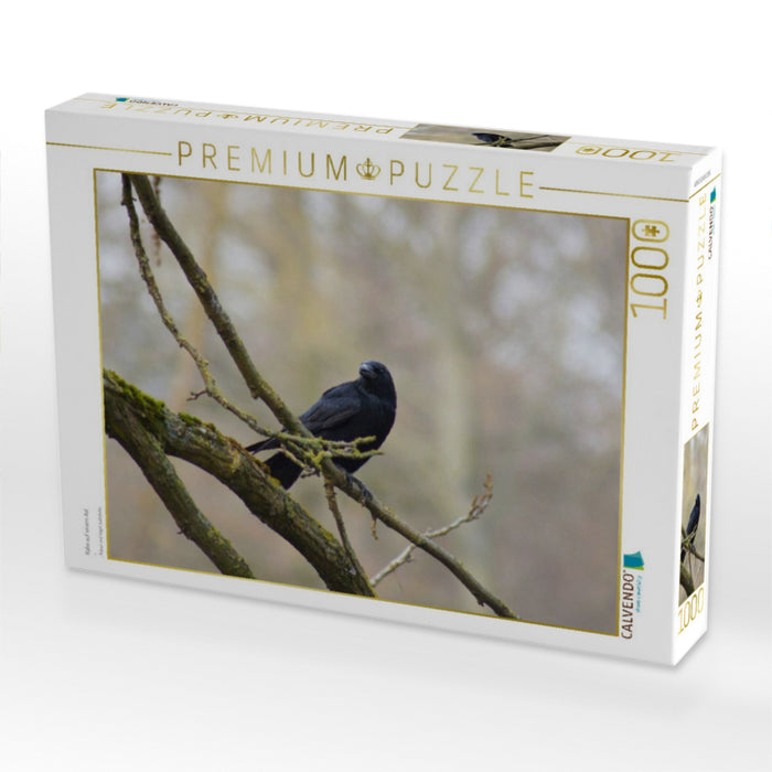 Rabe auf einem Ast - CALVENDO Foto-Puzzle'
