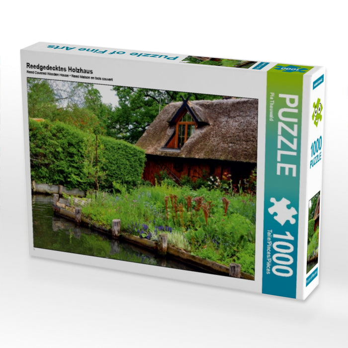 Reedgedecktes Holzhaus 1000 Teile Puzzle quer - CALVENDO Foto-Puzzle'