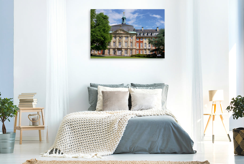 Premium Textil-Leinwand Premium Textil-Leinwand 120 cm x 80 cm quer Schloss in Münster