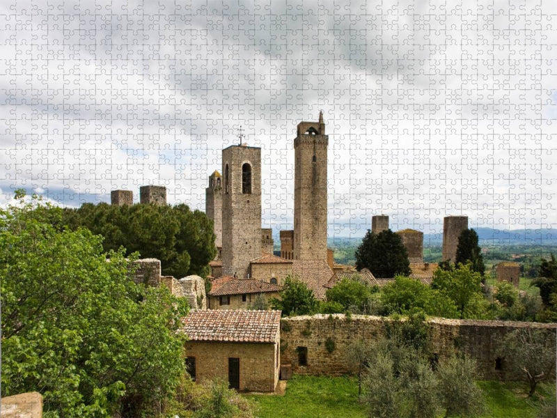Die Geschlechtertürme in San Gimignano - CALVENDO Foto-Puzzle'