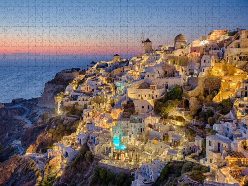 Lichter von Oia - CALVENDO Foto-Puzzle'