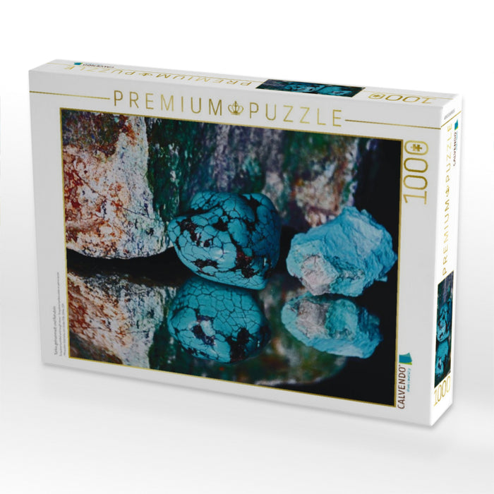 Türkis getrommelt und Rohstein - CALVENDO Foto-Puzzle'