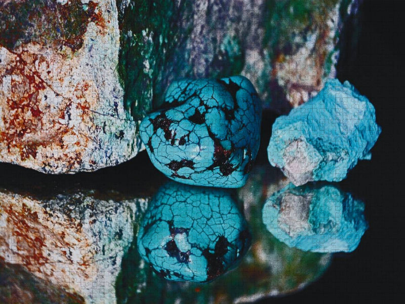 Türkis getrommelt und Rohstein - CALVENDO Foto-Puzzle'
