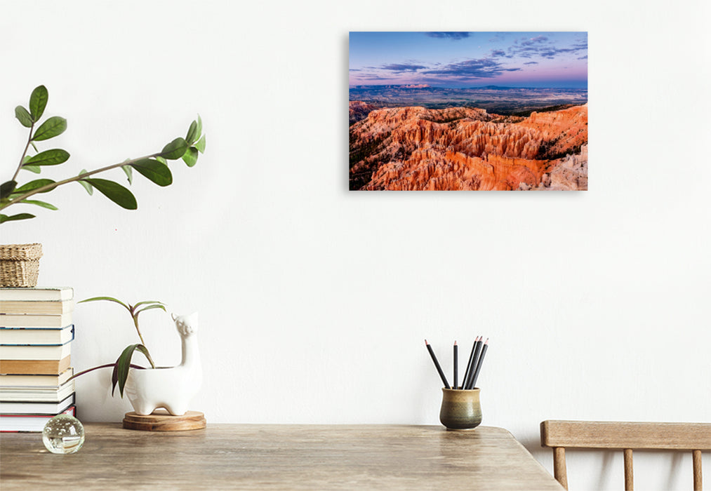 Toile textile de qualité supérieure Toile textile de qualité supérieure 90 cm x 60 cm Paysage Bryce Canyon NP - Vue depuis Inspiration Point 