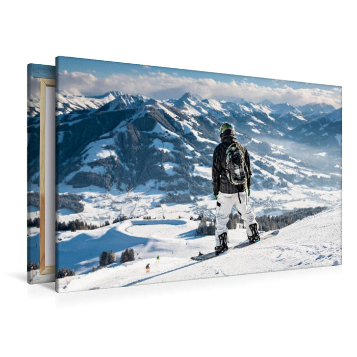 Premium Textil-Leinwand Wilder Kaiser