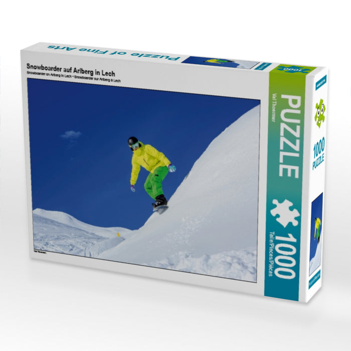 Snowboarder sur l'Arlberg à Lech - Puzzle photo CALVENDO 
