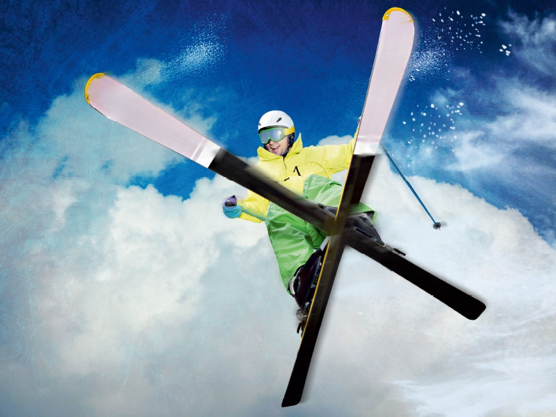 Skiakrobat in der Luft 1000 Teile Puzzle quer - CALVENDO Foto-Puzzle'
