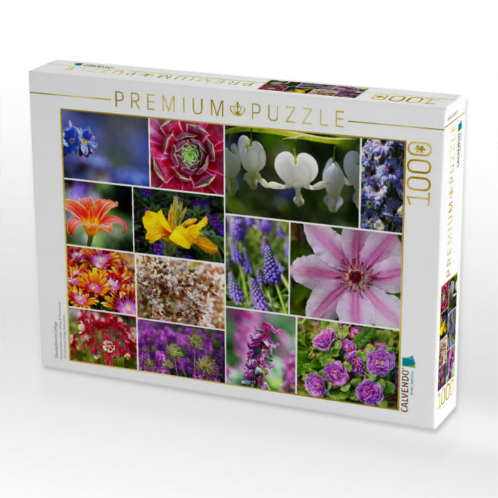 Staudenblumen Collage - CALVENDO Foto-Puzzle'