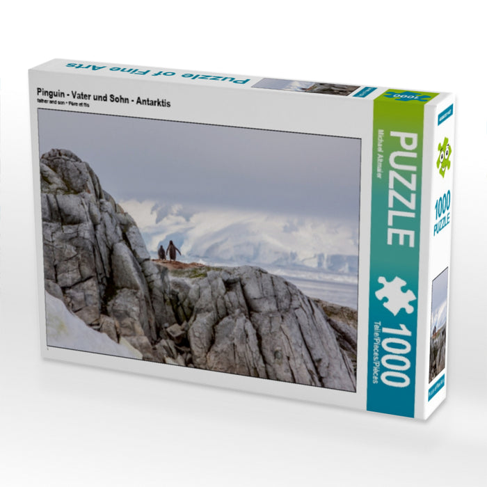 Pinguin - Vater und Sohn - Antarktis 1000 Teile Puzzle quer - CALVENDO Foto-Puzzle'