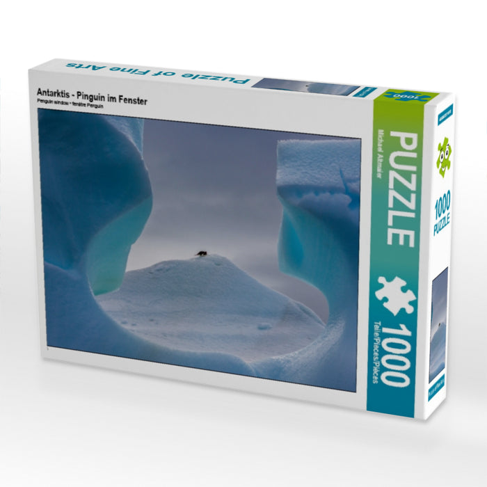 Antarctique - Pingouin dans la fenêtre - Puzzle photo CALVENDO 