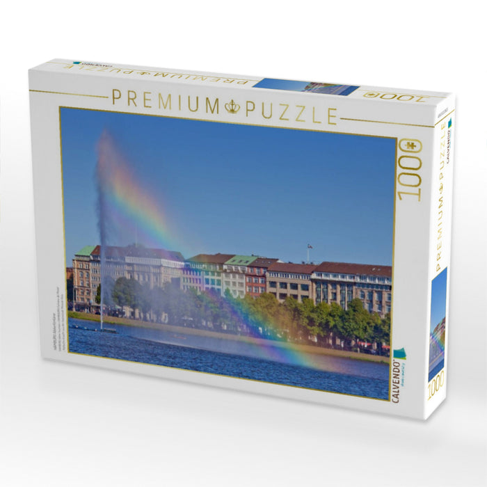 HAMBURG Alsterfontäne - CALVENDO Foto-Puzzle'