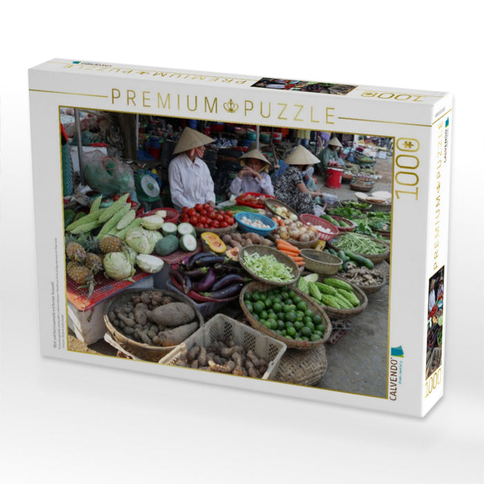 Obst und Gemüsemarkt mit bunter Auswahl - CALVENDO Foto-Puzzle'