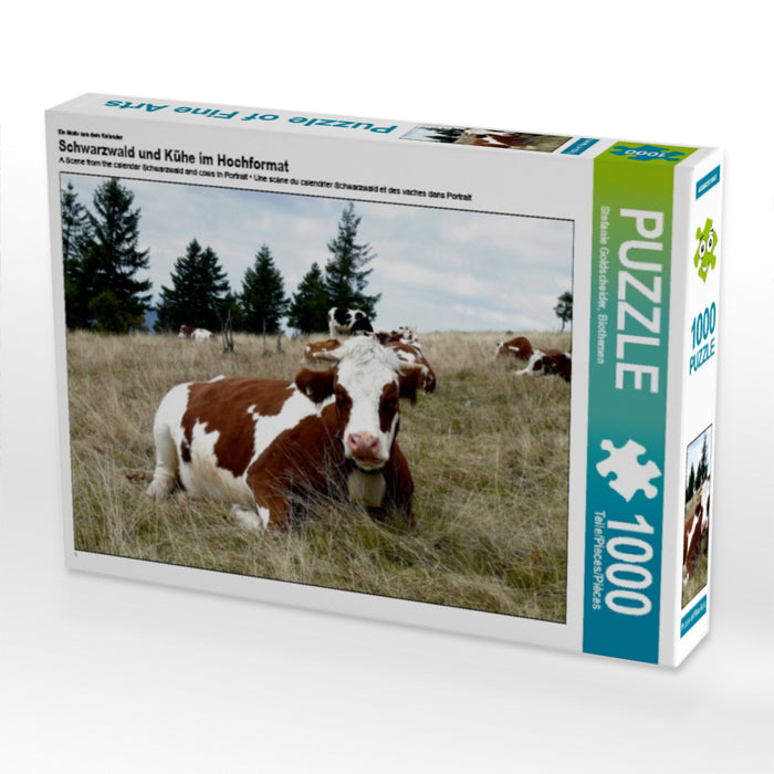 Ein Motiv aus dem Kalender Schwarzwald und Kühe im Hochformat 1000 Teile Puzzle quer - CALVENDO Foto-Puzzle'
