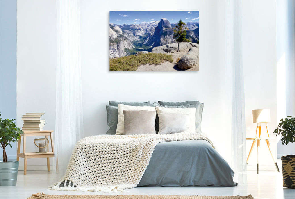 Premium Textil-Leinwand Premium Textil-Leinwand 120 cm x 80 cm quer YOSEMITE VALLEY Bezaubernde Aussicht