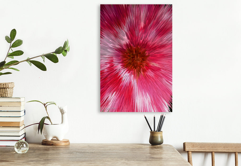 Premium Textil-Leinwand Premium Textil-Leinwand 50 cm x 75 cm hoch Ein Motiv aus dem Kalender Flower Explosion PHOTO ART° by Rosemarie Hofer