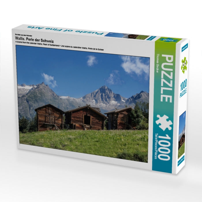 Ein Motiv aus dem Kalender Wallis. Perle der Schweiz 1000 Teile Puzzle quer - CALVENDO Foto-Puzzle'