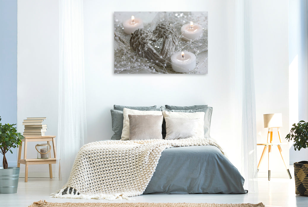 Premium Textil-Leinwand Premium Textil-Leinwand 120 cm x 80 cm quer Ein Motiv aus dem Kalender In fröhlicher Weihnachtsstimmung
