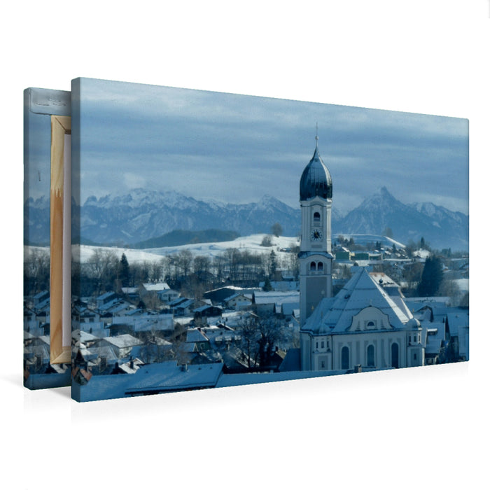 Premium Textil-Leinwand St. Andreas, Nesselwang