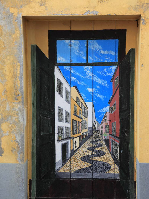 bemalte Türe in Funchal - CALVENDO Foto-Puzzle'