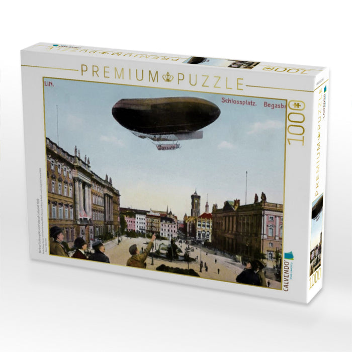 Berliner Schlossplatz mit Parseval-Luftschiff 1909 - CALVENDO Foto-Puzzle'