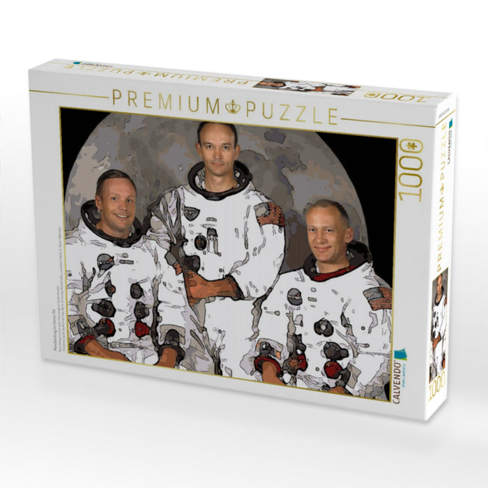Mondlandung im Comic-Stil - CALVENDO Foto-Puzzle'