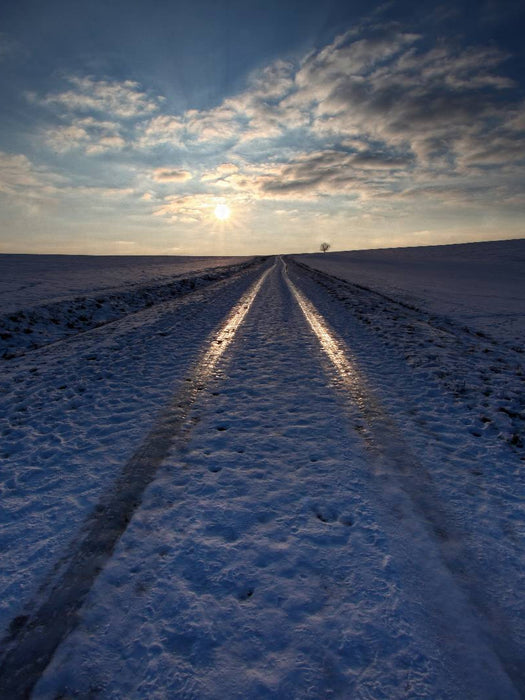 Eisiger Weg im Winter - CALVENDO Foto-Puzzle'