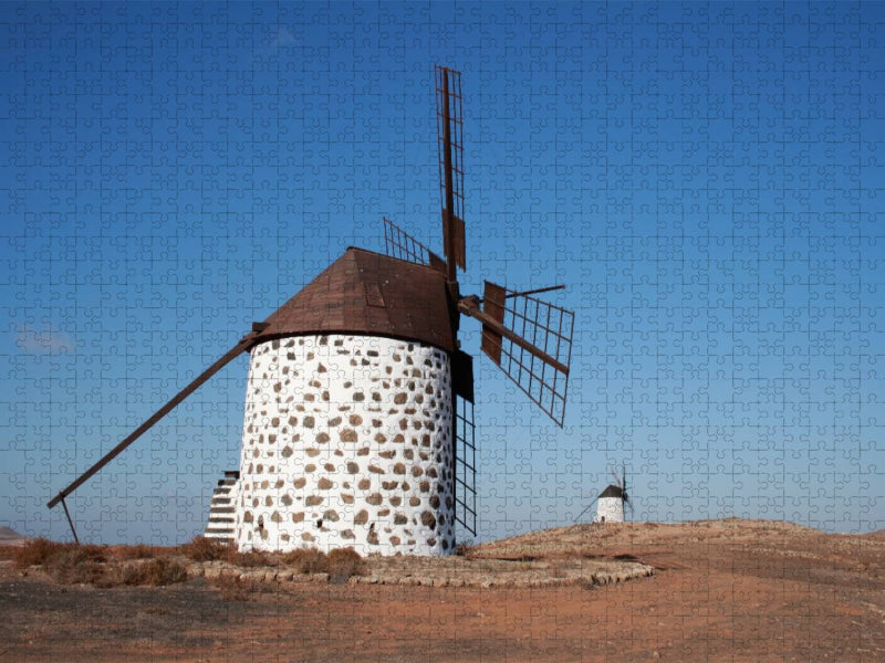 Windmühle in Fuerteventura - CALVENDO Foto-Puzzle'