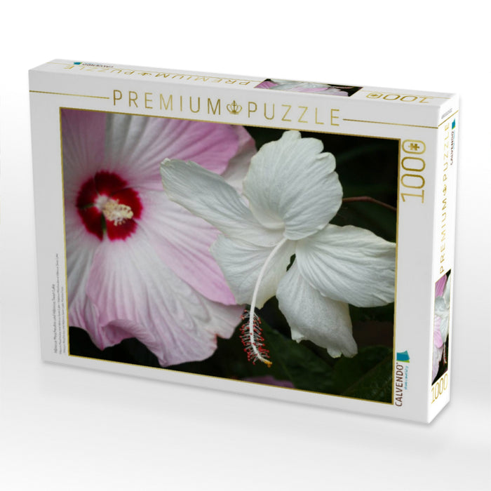Hibiscus Moscheutos und Hibiscus Swan Lake - CALVENDO Foto-Puzzle'