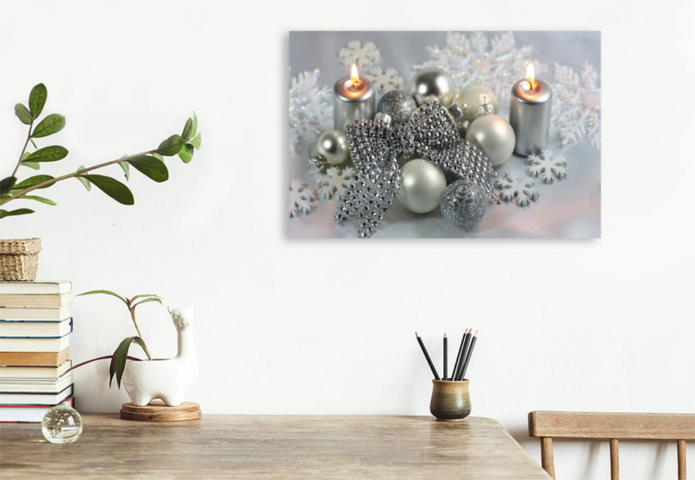 Premium Textil-Leinwand Premium Textil-Leinwand 120 cm x 80 cm quer Ein Motiv aus dem Kalender In fröhlicher Weihnachtsstimmung
