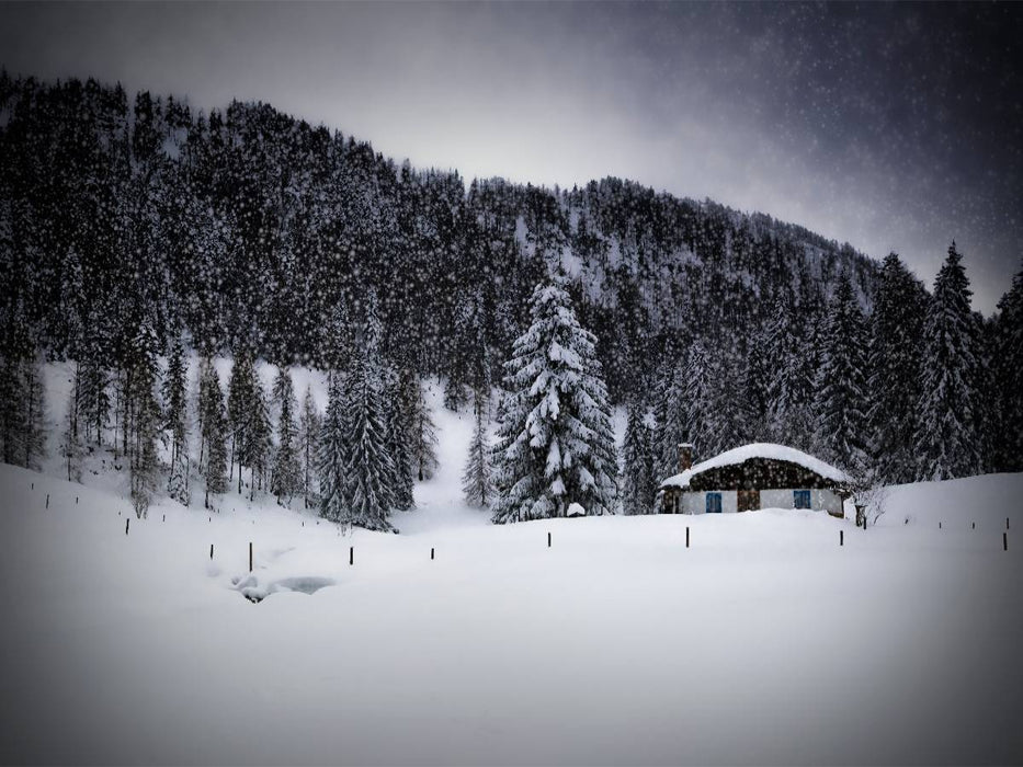 Wintermärchen HEMMERSUPPENALM VIII (schwarz) - CALVENDO Foto-Puzzle'