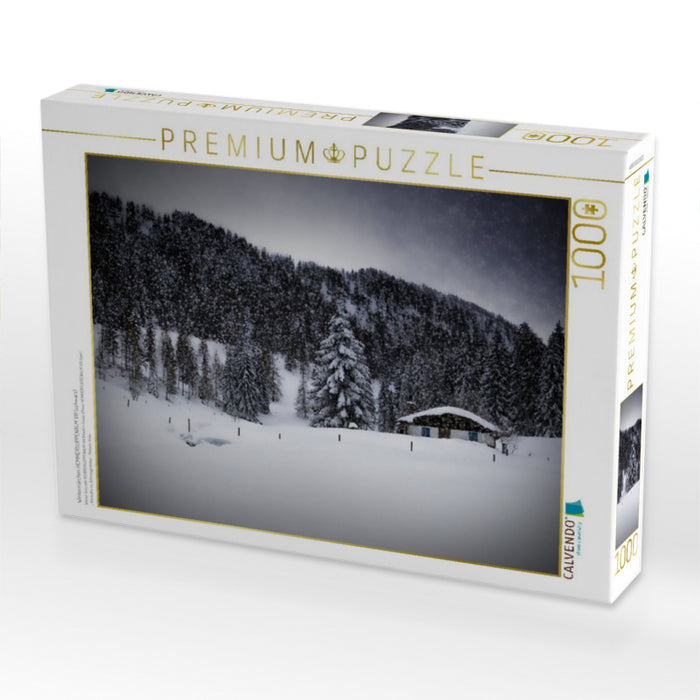 Wintermärchen HEMMERSUPPENALM VIII (schwarz) - CALVENDO Foto-Puzzle'