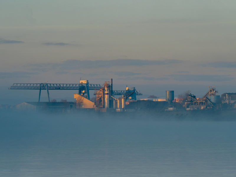 Luitpoldhafen in the morning fog - CALVENDO photo puzzle 