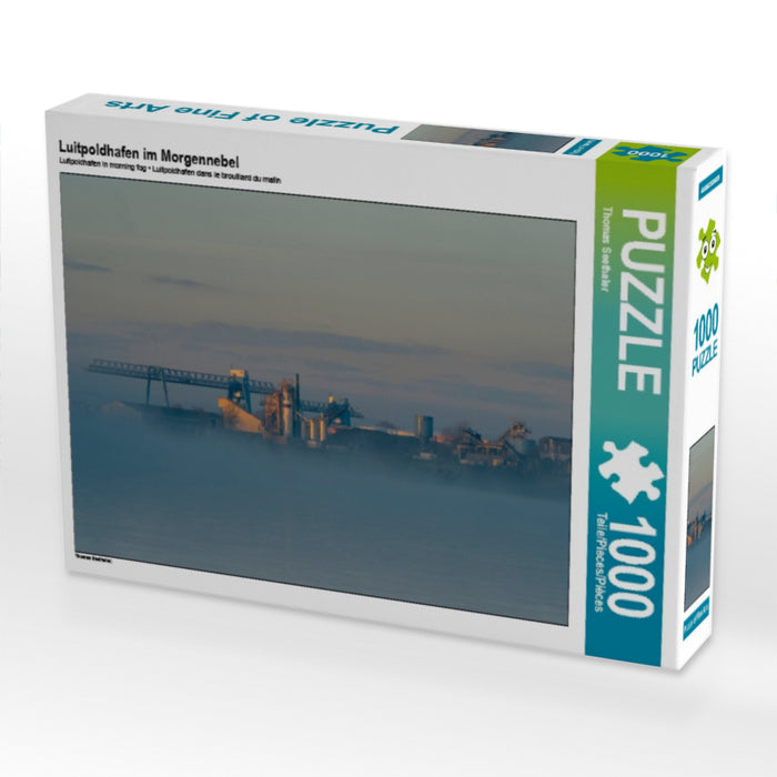 Luitpoldhafen in the morning fog - CALVENDO photo puzzle 