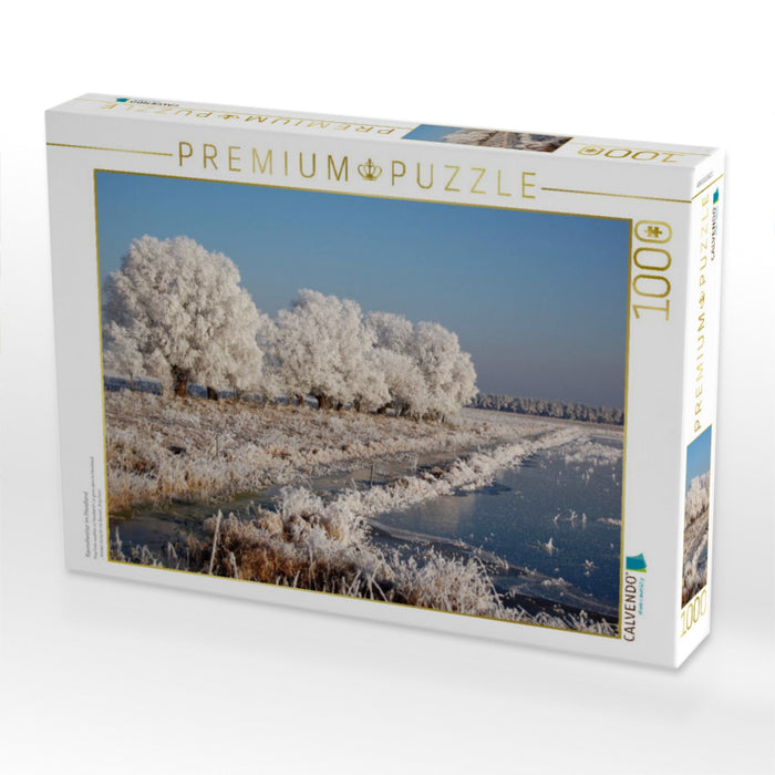 Raureifwetter im Havelland - CALVENDO Foto-Puzzle'