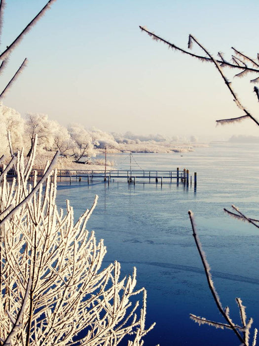 Winter am Hohennauener See im Havelland - CALVENDO Foto-Puzzle'