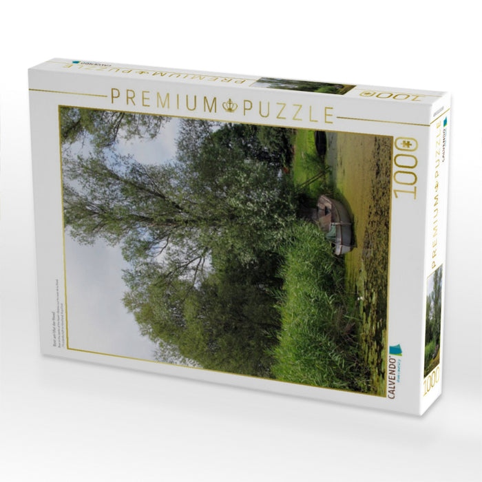 Boot am Ufer der Havel - CALVENDO Foto-Puzzle'