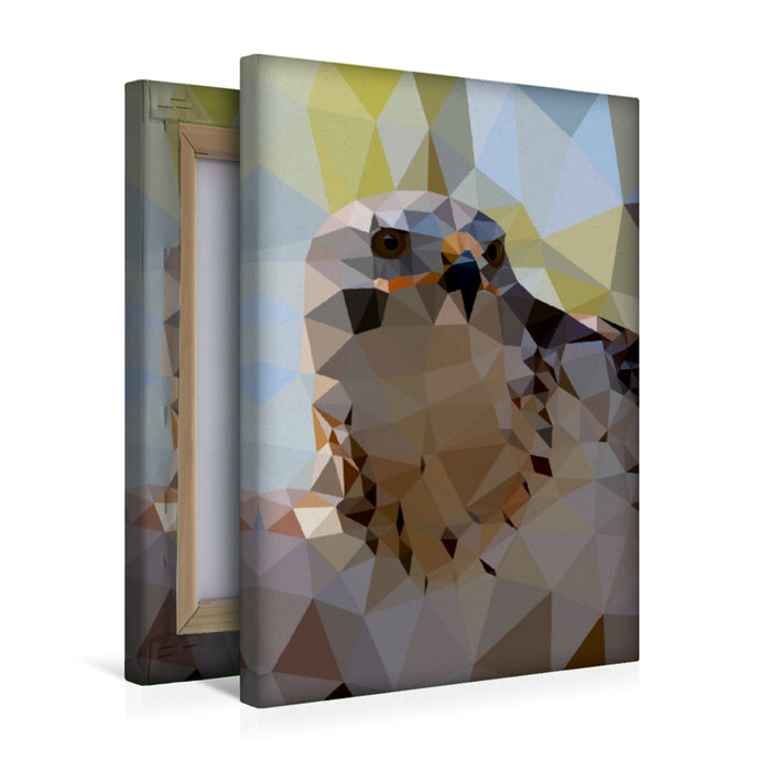 Premium Textil-Leinwand Greifvogel