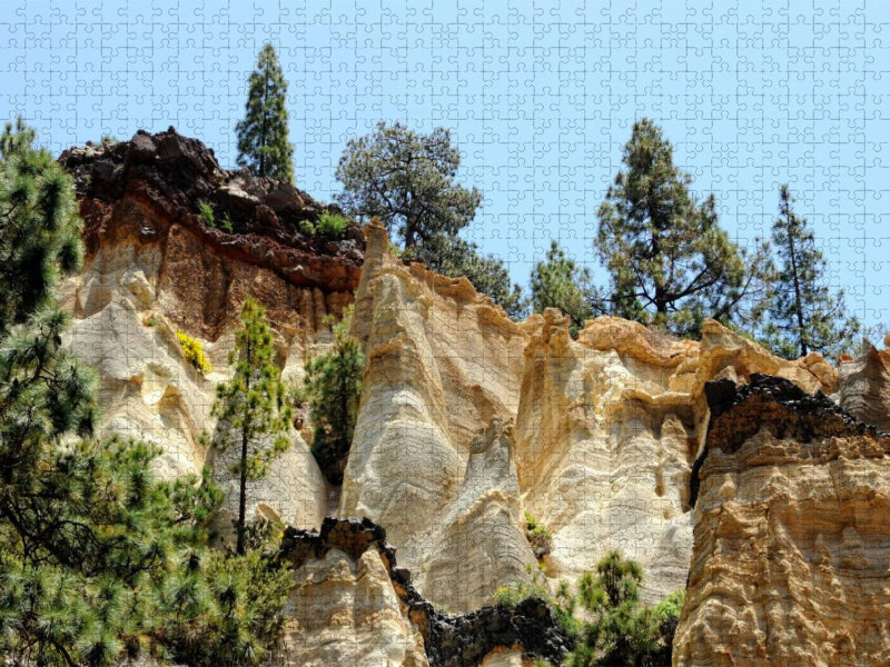 Weiße Mondlandschaft Paisaje Lunar auf Teneriffa - CALVENDO Foto-Puzzle'