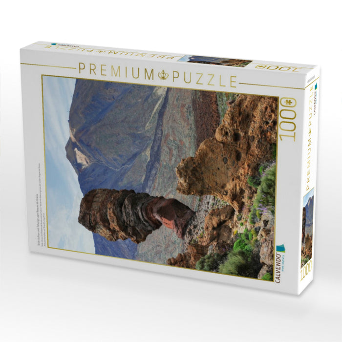 Teide Vulkan und Felsengruppe Roques de Gracía - CALVENDO Foto-Puzzle'