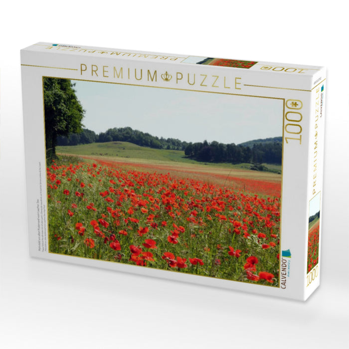 Mohnfeld am alten Kraterrand vom Laacher See - CALVENDO Foto-Puzzle'